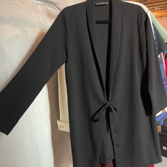 Zara Black Draw String Jacket - Picture 7 of 10